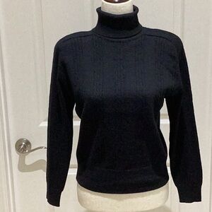 Black turtleneck sweater